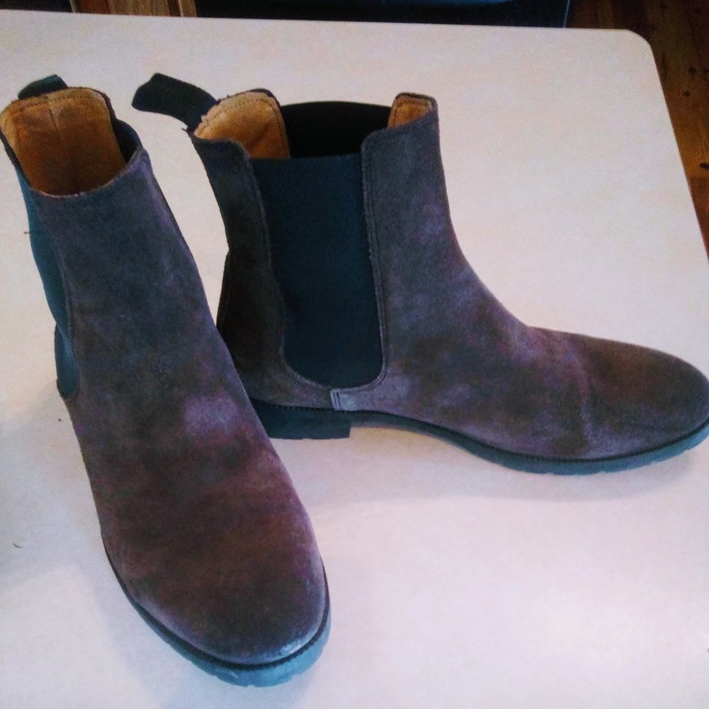 H&M Chocolate Suede Chelsea Boots 10.5